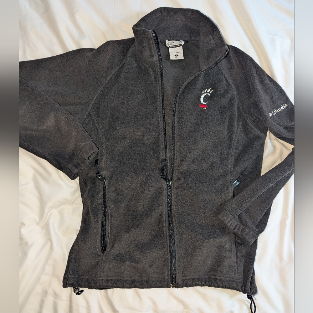 Columbia‎ Women's Small Black Full Zip Cincinnati Bearcats Fleece Jacket